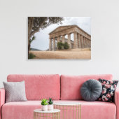 Griekse tempel in Segesta, Sicilië Canvas Afdruk (Insitu (Woonkamer))