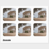 Griekse tempel in Segesta, Sicilië Vierkante Sticker (Vel)