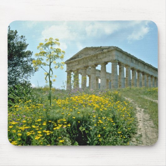 Griekse tempel, Segesta, Sicilië, Italië bloemen Muismat (Voorkant)