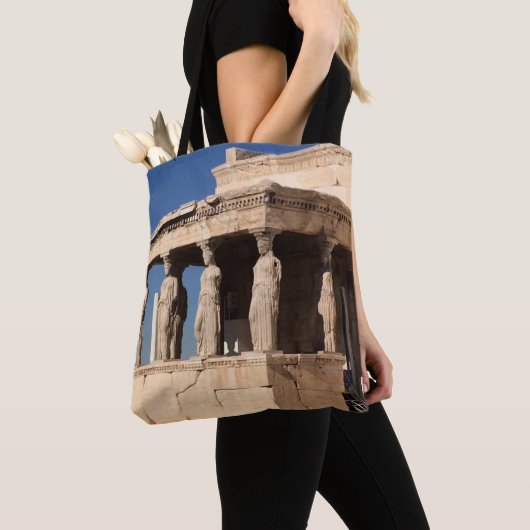 Griekse tempel tote bag (Dichtbij)