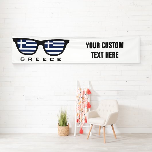 Griekse tinten aangepaste tekst & kleur banner (Insitu)