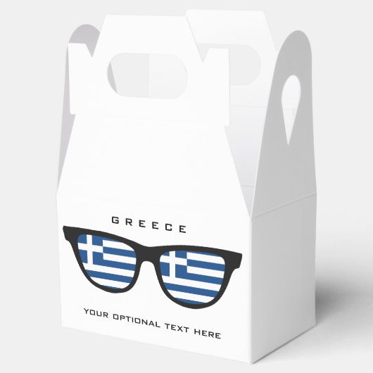 Griekse tinten aangepaste tekst & kleur gunst vak bedankdoosjes (Geopend)