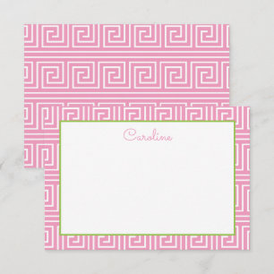 Griekse toetskaarten voor gepersonaliseerde notiti bedankkaart