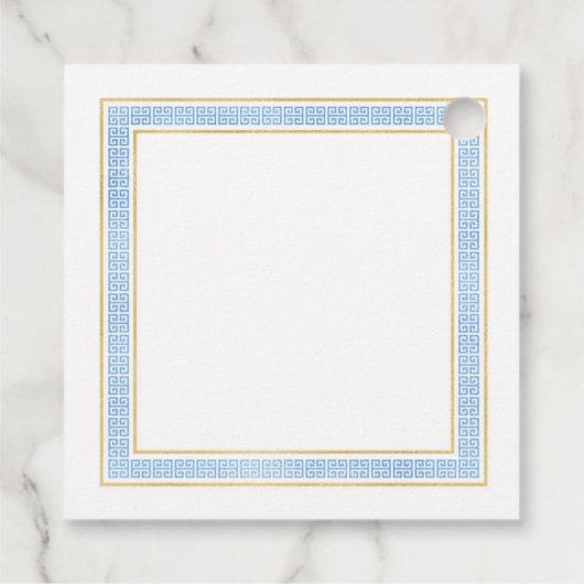 Griekse toga-feestgunsttag bedankjes labels (Achterkant)