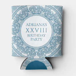 Griekse toga-feestthema met blauwe patroon blikjeskoeler