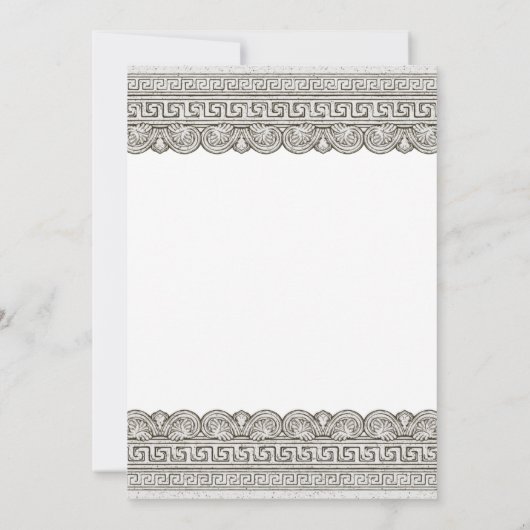 Griekse Toga nodigt uit met stenen elementen Kaart (Achterkant)