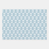 Griekse toga verjaardagsfeest met blauwe elementen inpakpapier vel (Voorkant 3)