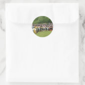 Griekse traditionele dans ronde sticker (Tas)