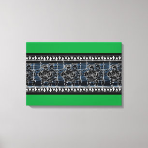Griekse troep voor zwarte cijfers canvas afdruk