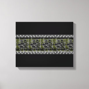Griekse troep voor zwarte cijfers canvas afdruk