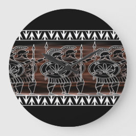 Griekse troep voor zwarte cijfers grote klok