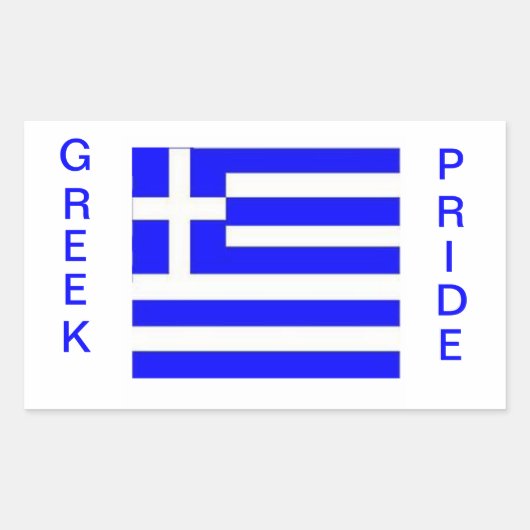 Griekse trots. Griekse vlag Rechthoekige Sticker (Voorkant)
