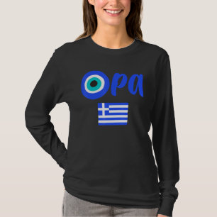 Griekse trots Opa Boze Oog Hellas Griekenland Grie T-shirt