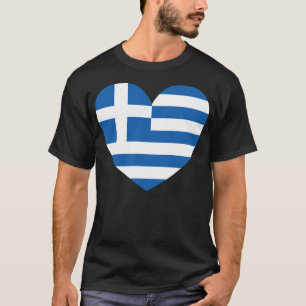 Griekse trots vlag liefde hart t-shirt