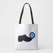 Griekse Tsarouhi Tsolias Eye Nazar Blue Canvas tas (Voorkant)
