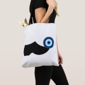 Griekse Tsarouhi Tsolias Eye Nazar Blue Canvas tas (Dichtbij)