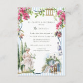 Griekse tuin | Details bruiloft gast Informatiekaartje (Voorkant)