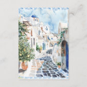 Griekse tuin | Details bruiloft gast Informatiekaartje (Achterkant)