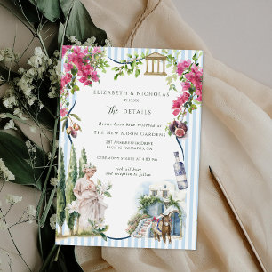 Griekse tuin   Details bruiloft gast Informatiekaartje