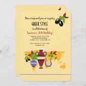 Griekse Urns-uitnodiging Kaart (Voorkant / Achterkant)