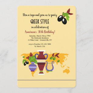 Griekse Urns-uitnodiging Kaart