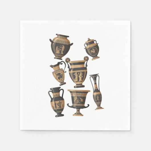 Griekse vaskeramische keramiek Porcelain Hobby Gif Servet (Voorkant)