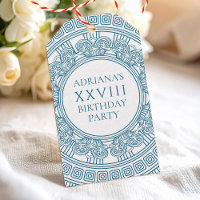 Griekse verjaardag toga feest met blauwe ontwerp