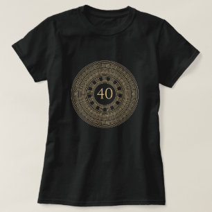 Griekse verjaardagsfeest met aangepaste leeftijd e t-shirt