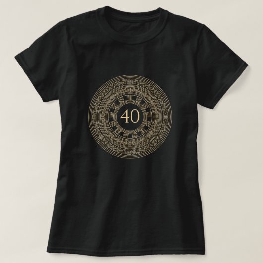 Griekse verjaardagsfeest met aangepaste leeftijd e t-shirt (Design voorkant)