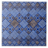 Griekse versiering met Meander Key Tegeltje (Voorkant)