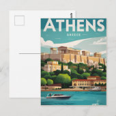 griekse vintage athene briefkaart (Voorkant / Achterkant)