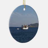 Griekse Vissen Boat Keramisch Ornament (Rechts)