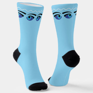 Griekse vissersboot beschermende ogen blauw sokken