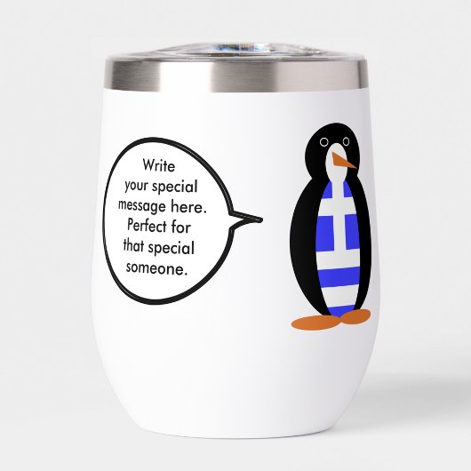 Griekse vlag aan het woord Ms Penguin gepersonalis