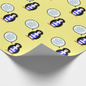 Griekse vlag aan het woord Ms Penguin gepersonalis Cadeaupapier (Hoek)