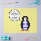 Griekse vlag aan het woord Ms Penguin gepersonalis Tissuepapier (Craft)