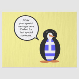 Griekse vlag aan het woord Ms Penguin gepersonalis Tissuepapier