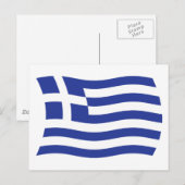 Griekse Vlag Ansichtkaart Briefkaart (Voorkant / Achterkant)