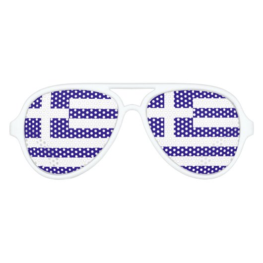 Griekse vlag aviator zonnebril (Voorkant)
