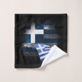 Griekse vlag bad handdoek (Wasdoekje)