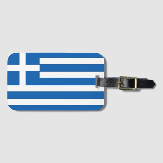 Griekse vlag bagagelabel (Voorkant (horizontaal))