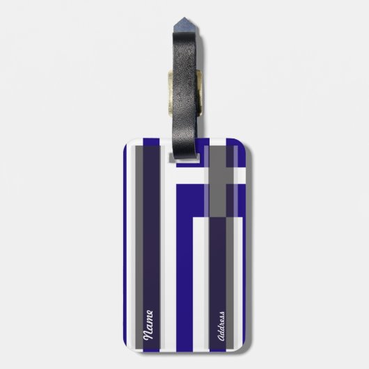 Griekse vlag bagagelabel (Achterkant verticaal)