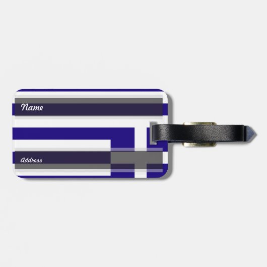 Griekse vlag bagagelabel (Achterkant horizontaal)