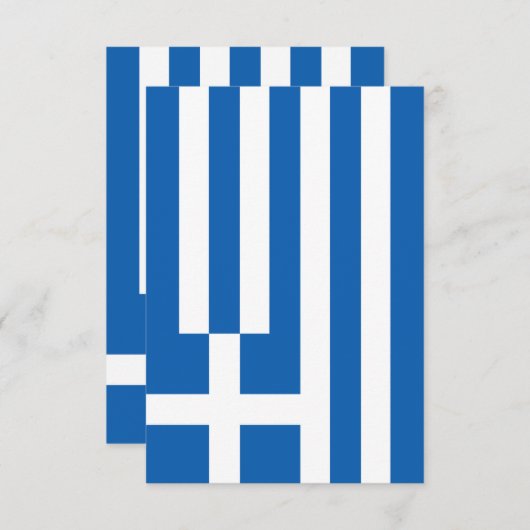 Griekse vlag bedankkaart (Voorkant / Achterkant)