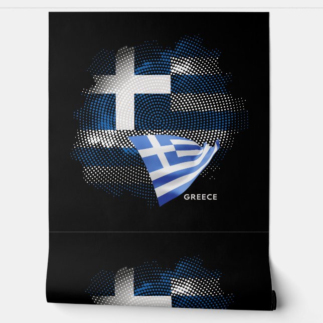 Griekse vlag behang (Afrollen)