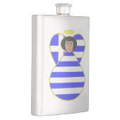 Griekse vlag Black Hair Heupfles (Rechts)