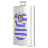 Griekse vlag Black Hair Heupfles (Links)