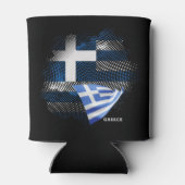Griekse vlag blikjeskoeler (Achterkant)