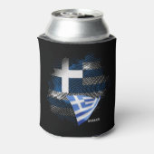 Griekse vlag blikjeskoeler (Blikje Achterkant)