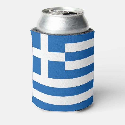 Griekse vlag blikjeskoeler (Blikje Achterkant)